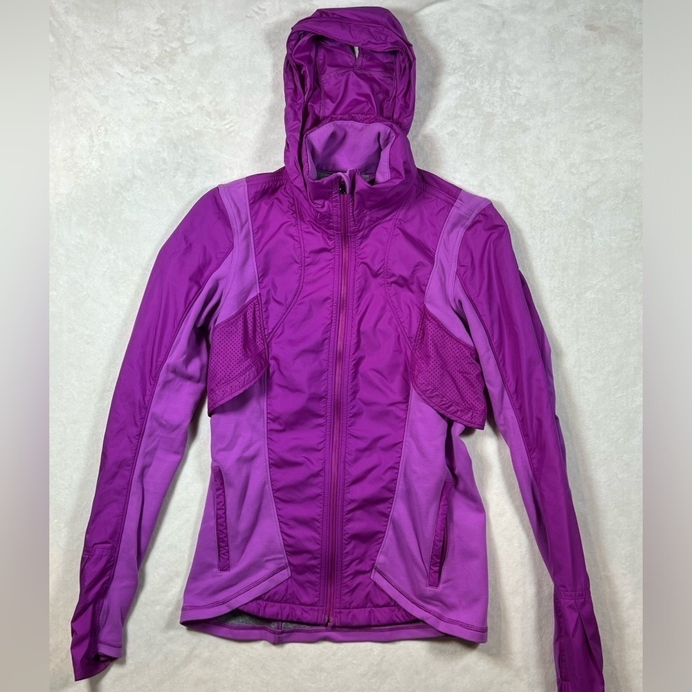 Lululemon Small Kano Catch Me Run Pink Purple Run Jacket Coat Euc